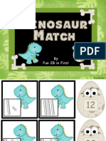 Dinosaur Themed Place Value Matching Cards