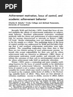 Achievement Motivation, Locus of Control, and Academic Achievement Behavior'