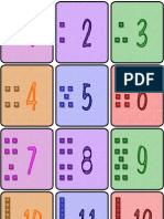 Colorful Flashcards Numbers To With Base Ten Blocks