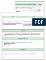 Procedimiento Preparacion de Alimentos