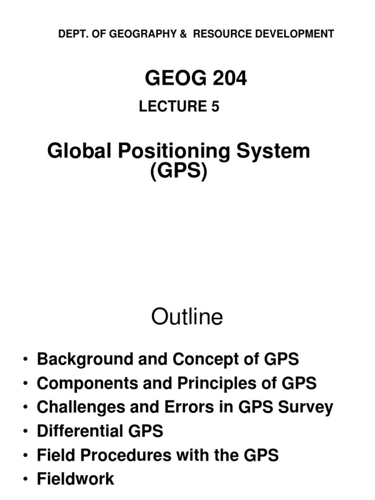 GPS Surveying and Field Procedures | PDF | Global Positioning System ...