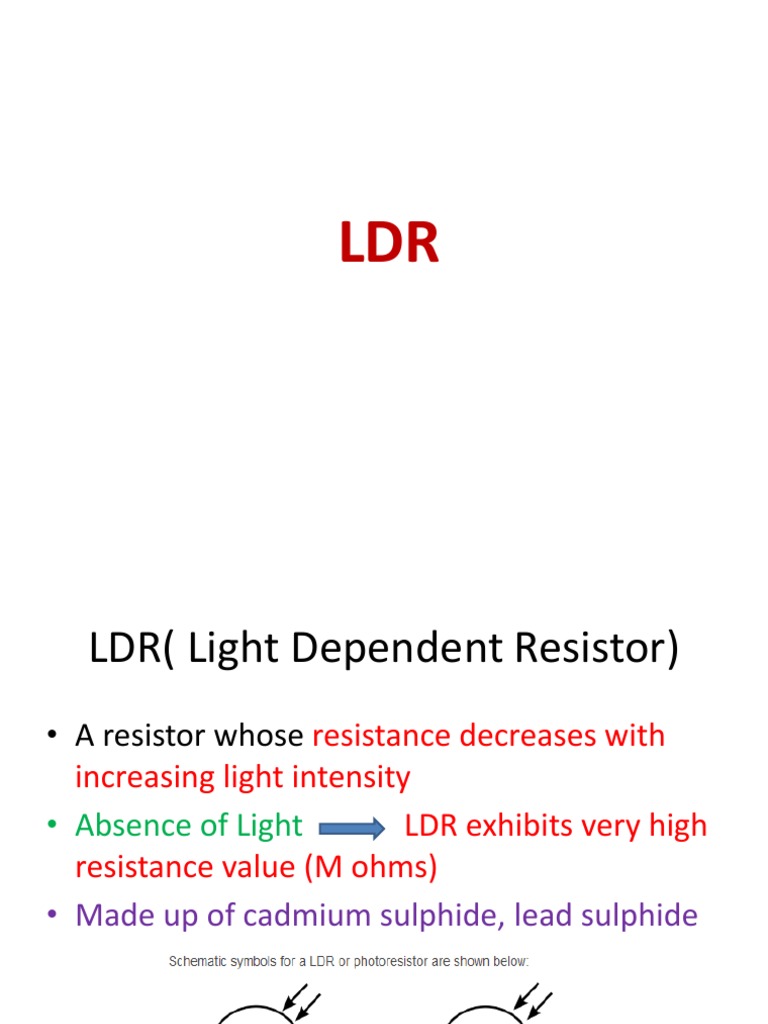 LDR: Characteristics and Properties | PDF