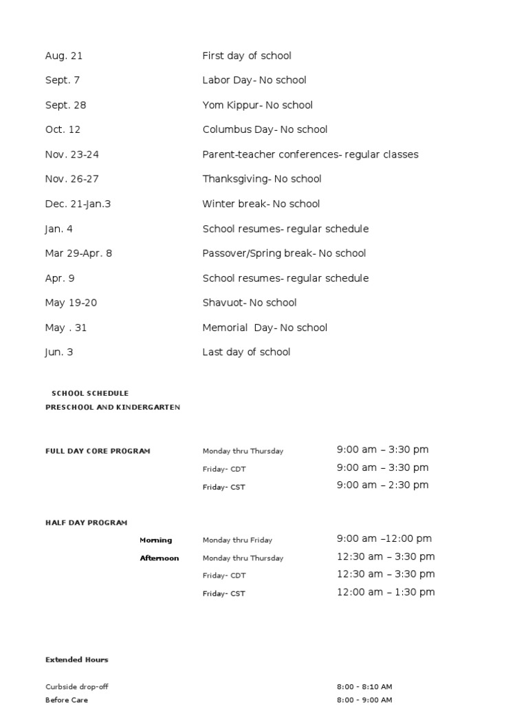 School Year Calendar 2023-2024 | PDF