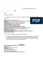 Carta Exterior BCP Monto 1