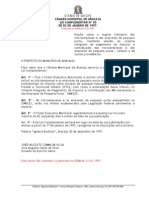 Este Texto Não Substitui o Publicado No DOM de 31.01.1997