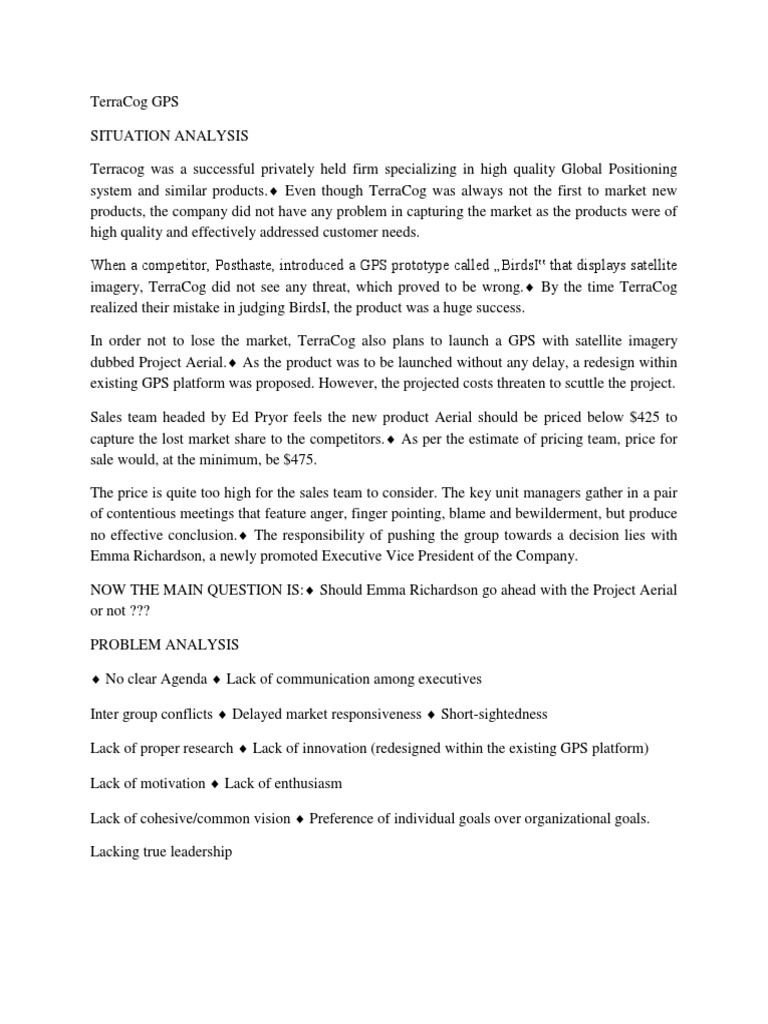 TerraCog GPS PDF Global Positioning System Goal