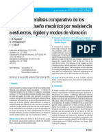 Aplicación y Análisis Comparativo de Los Criterios de Diseño Mecánico Por Resistencia A Esfuerzos, Rigidez y Modos de Vibración