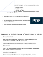 Lab 7 Turn In: Please Turn in Lab 7 During The First Hour or Your Usual Lab Session Wed 19 12-1pm Wed 19 7-8pm Thurs 20 12-1pm