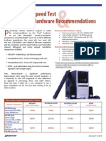 Minesight® Speed Test Hardware Recommendations