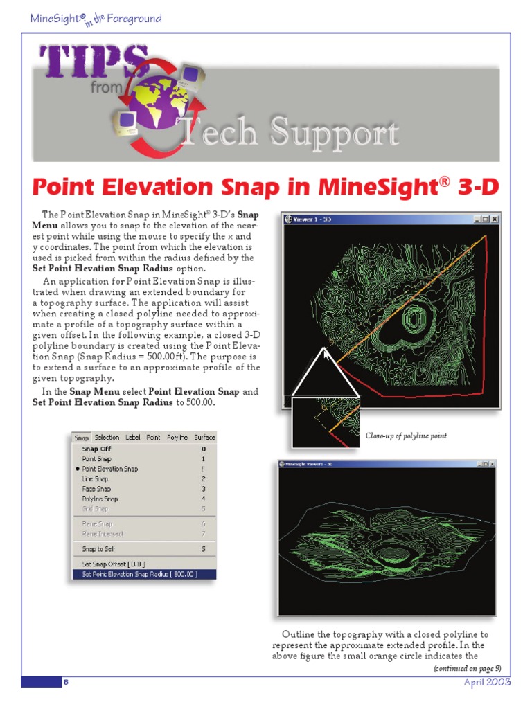 MS3D Point Elevation Snap 200304 | PDF | Topography | Stereoscopy