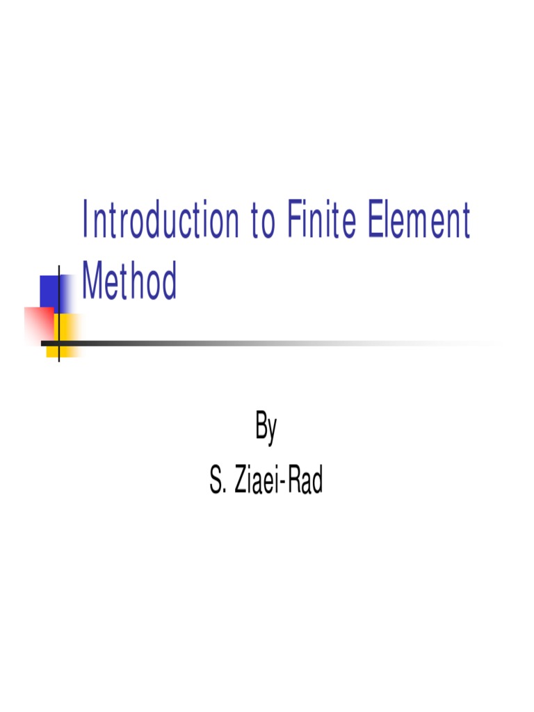 01-Introduction To Finite Element Method | PDF