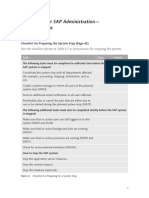 Practical guide for SAP administration checklists