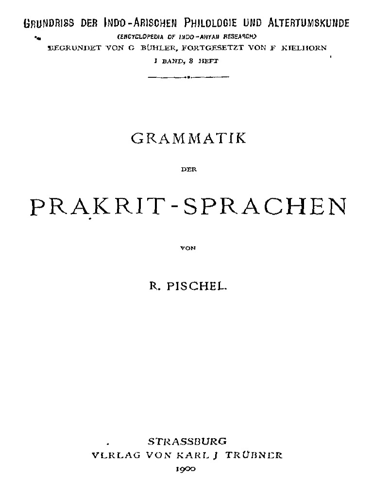 Pischel's Prakrit Grammar | PDF