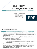 Cis185 Lecture OSPF SingleArea