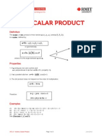 Vectors Scalar Product