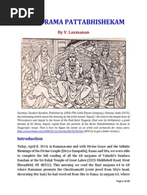 Shree Rama Pattabhishekam Sarga 128 From Yuddha Kanda Of Valmiki