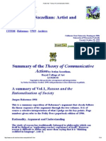 Summary of The Theory of Communicative Action - Szczelkun