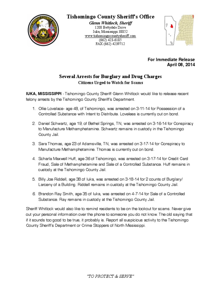 Several Arrests For Burglary and Drug Charges | PDF | Social Science ...