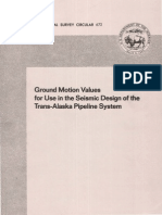 Ground Motion Values For Use in The Seismic Design of Trans-Alaska Pipeline System