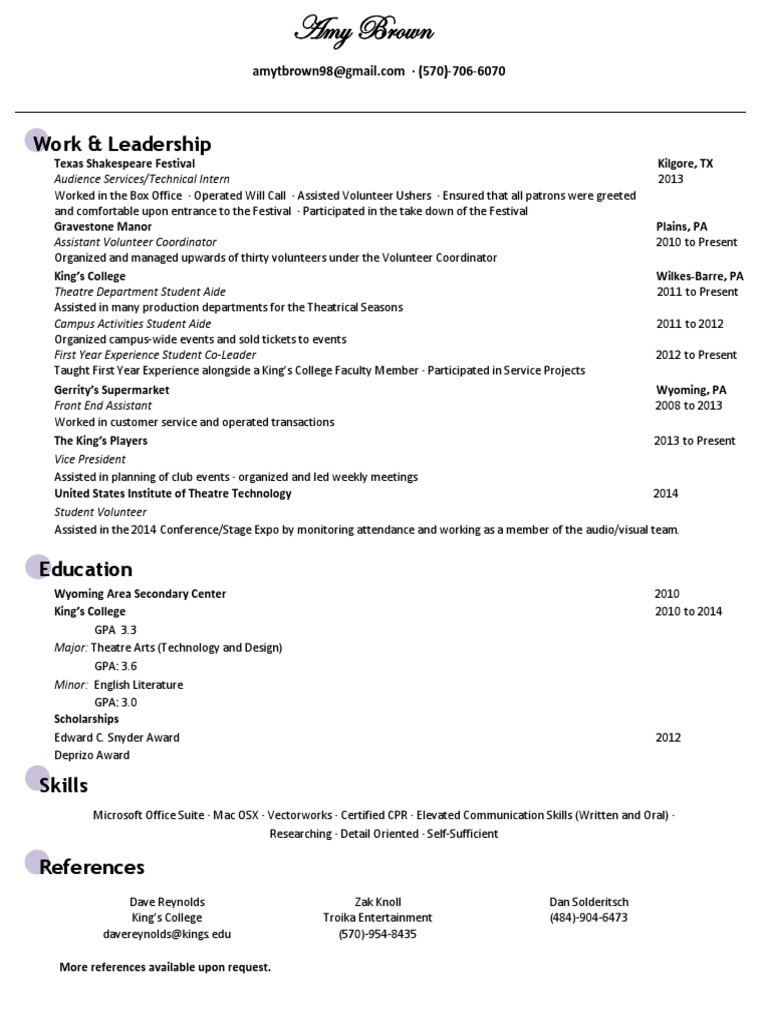 Amy Brown Gen Resume | PDF
