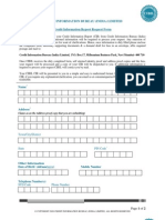 Credit Information Bureau (India) Limited Credit Information Report Request Form