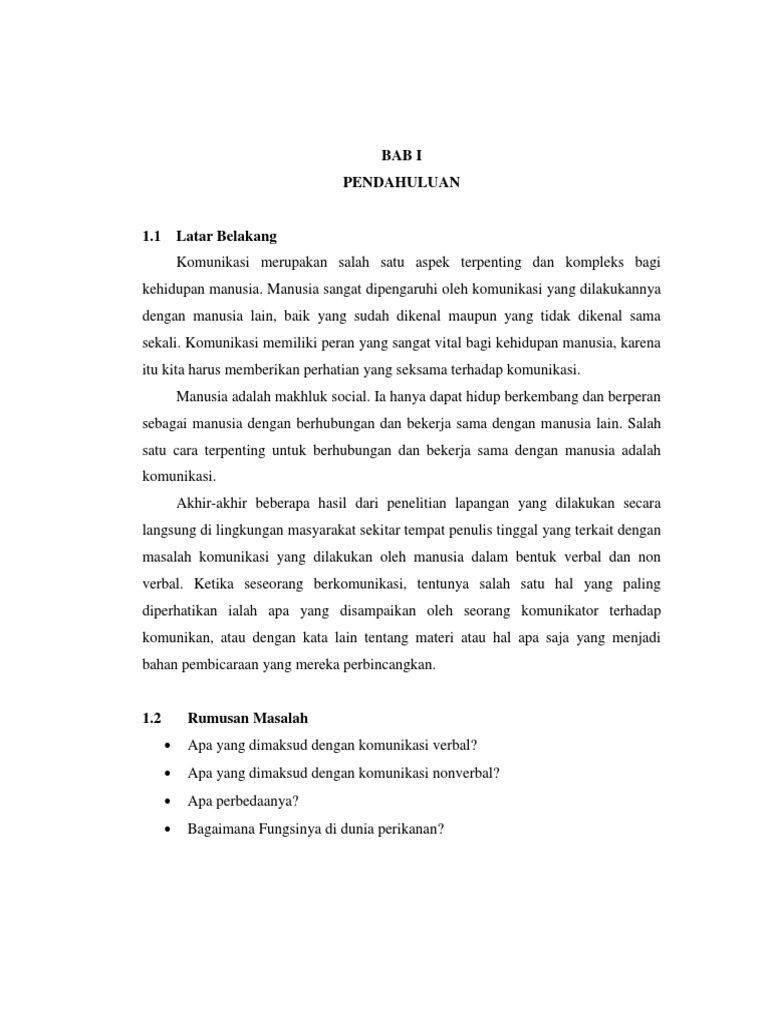 Komunikasi Verbal Dan Non Verbal