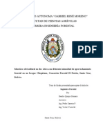 Muestreo Silvicultural en Dos Sitios Con Diferente Intensidad de Aprovechamiento Forestal en Un Bosque Chiquitano, Concesión Forestal El Portón, Santa Cruz, Bolivia