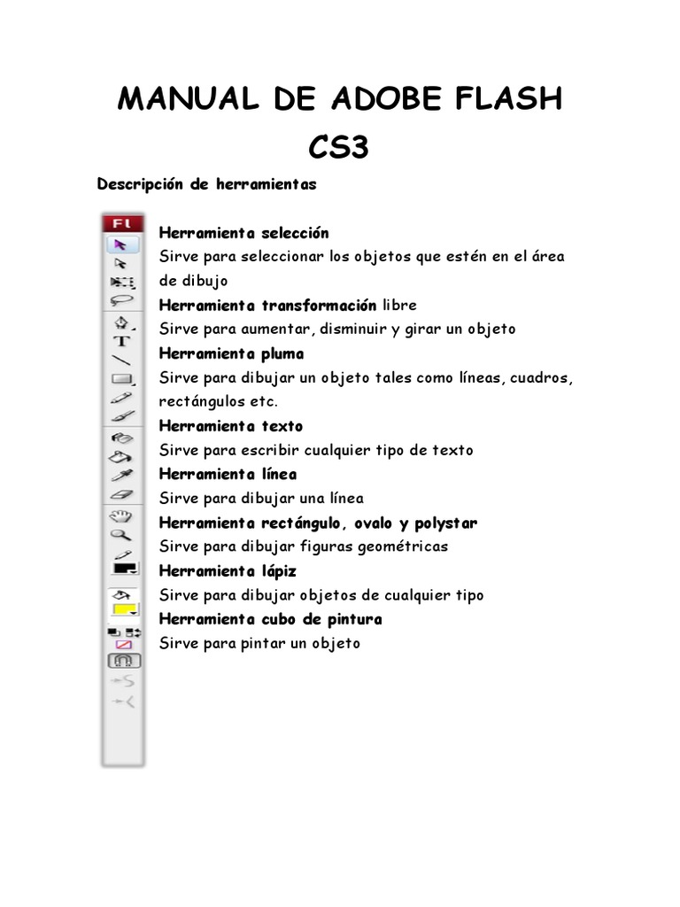 Manual de Adobe Flash EJERCICIOS | PDF | Color | Herramientas