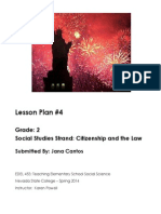 Lesson Plan #4: Grade: 2 Social Studies Strand: Citizenship and The Law