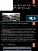 Determination of Factors Affecting Purchase of Pre-Owned Cars