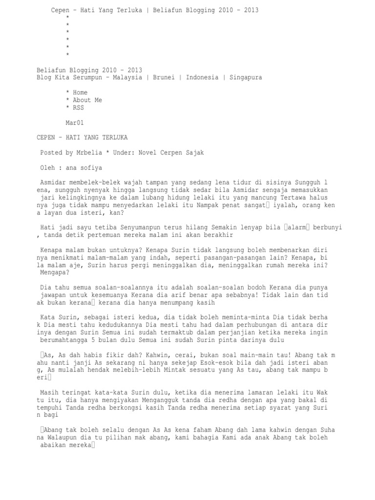 Hati Yang Terluka  PDF