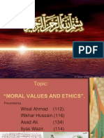 Moral Values and Ethics