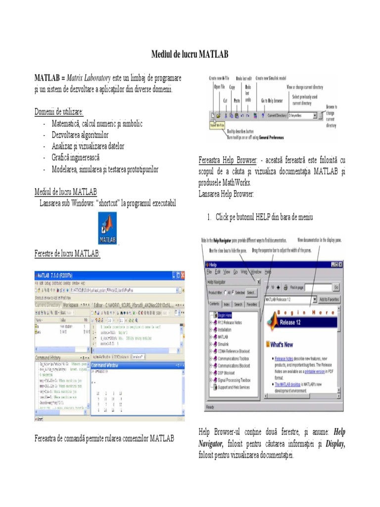 Laborator 1 Introducere in MatLAB | PDF
