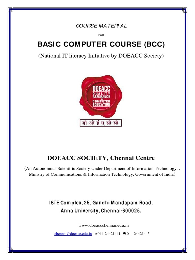 BCC ELearning Material | PDF