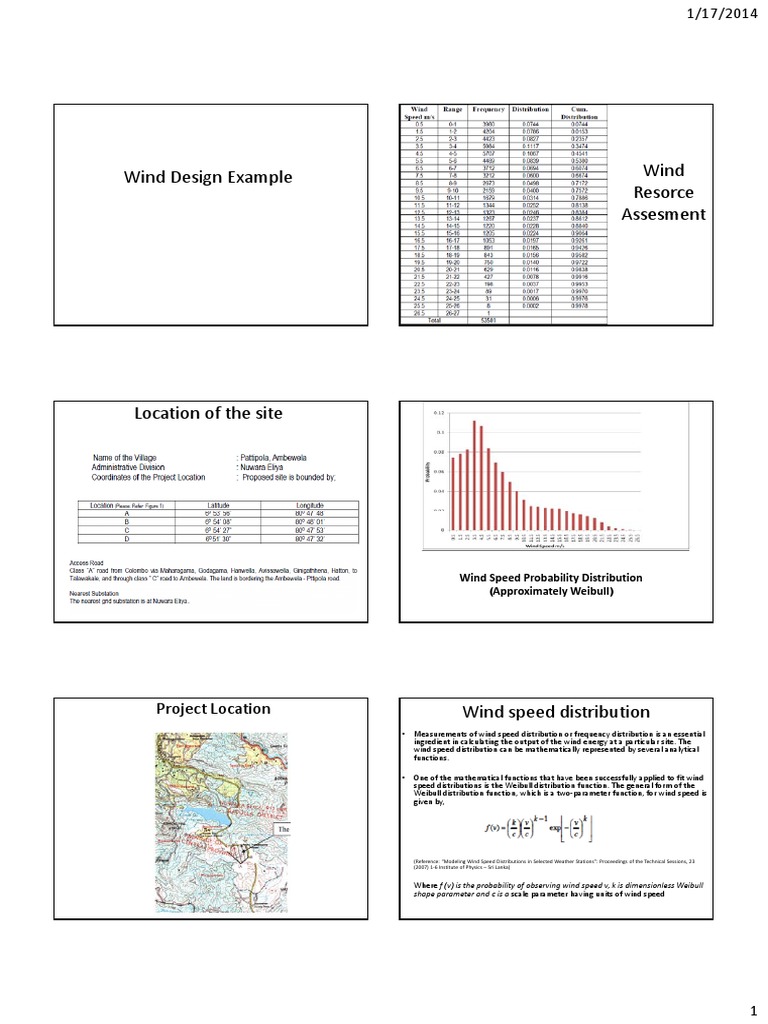 Wind Design Example Wind Resorce Assesment Assesment Project Location