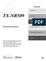 Instruction Leaflet ONKYO TX-NR509