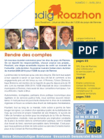 Bilan des élus UDB du pays de Rennes