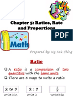 Chapter 5: Ratios, Rate and Proportions: Prepared By: NG Kok Ching