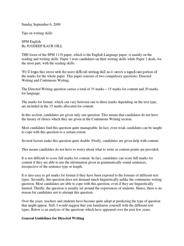 English SPM | PDF | Sentence (Linguistics) | Clause