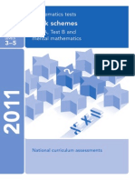 2011 KS2 Maths SATs 3 5 Mark Scheme