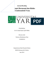 Kontrasepsi Hormonal Dan Resiko Tromboemboli Vena Jurnal