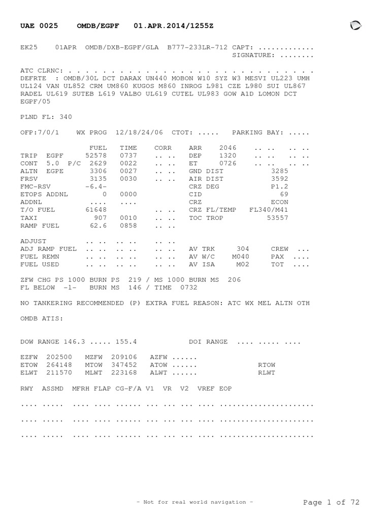 Omdb-Egpf Ofp | PDF
