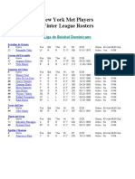 New York Met Players Winter League Rosters