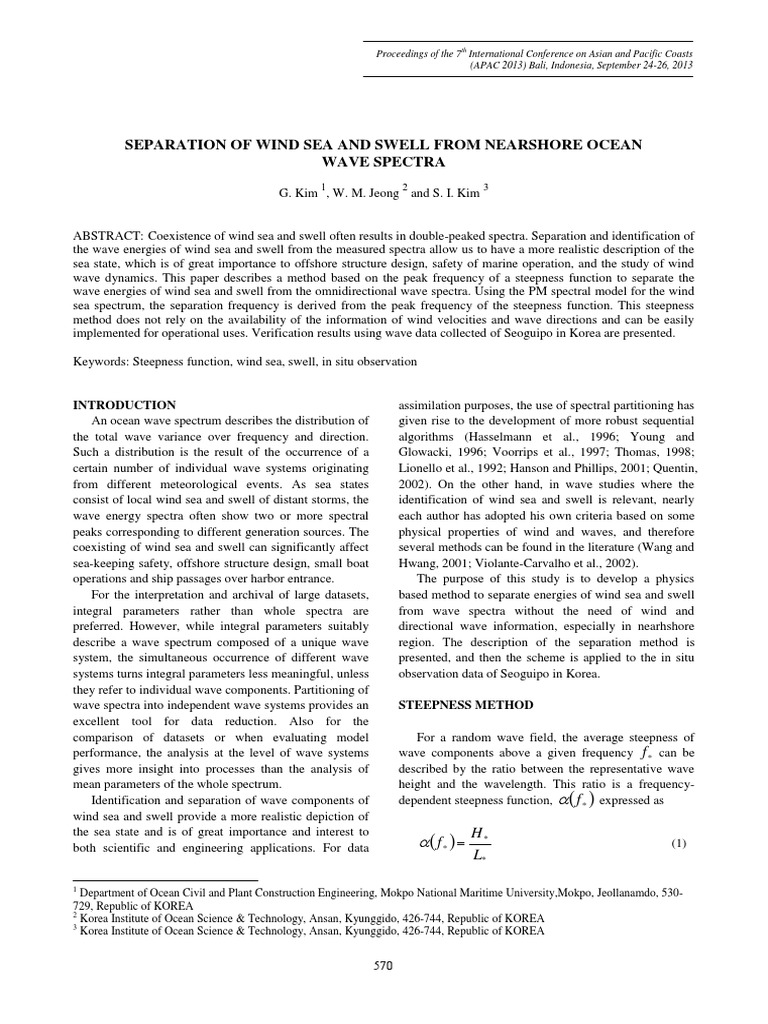 Wave Energy Separation Method | PDF | Spectral Density | Frequency