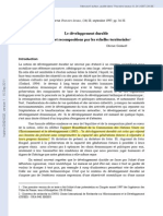 Le développement durable Projets et recompositions par les échelles territoriales