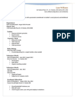 Chronological Resume