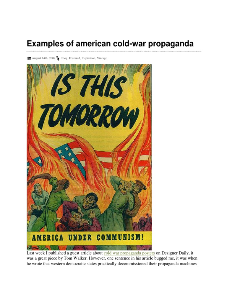 Examples of American Cold War | PDF