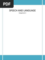 Assignment 1 Speech and Language (1,2,3,5)