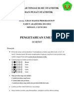 Usm Stis 2011 - Soal Pengetahuan Umum (Idrusefendy)