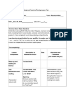 Reciprocal Teaching Tutoring Lesson Plan 1